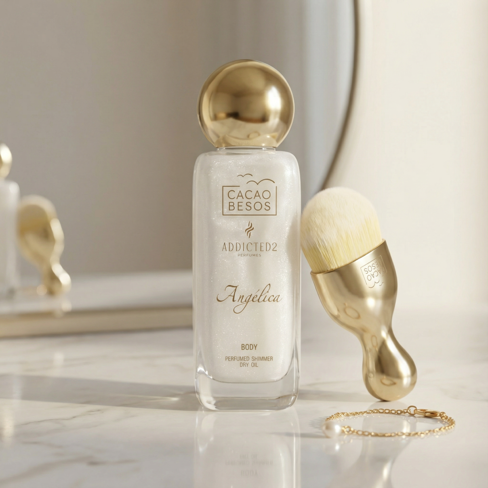 Angelica Парфюмно сухо олио за тяло със сияен ефект